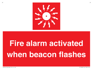 Fire alarm activated when beacon flashes